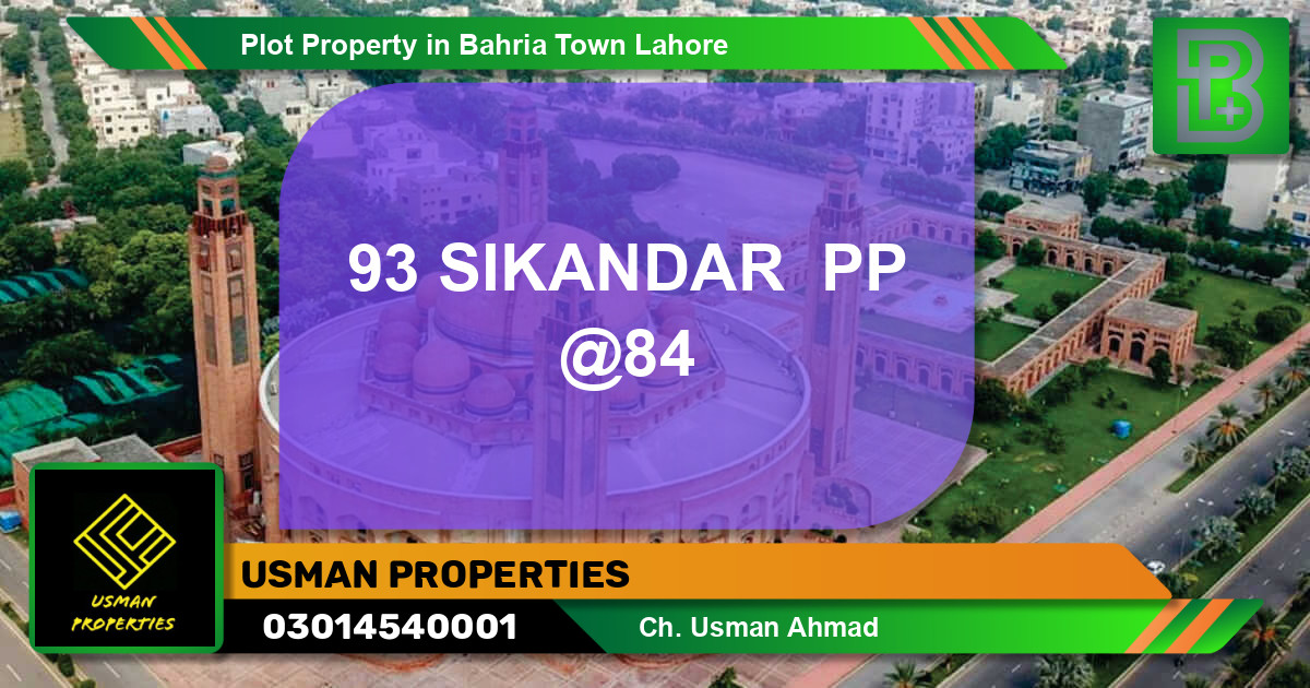 Residential Plot for Sale in Bahria Town, Lahore - (BP-62232)