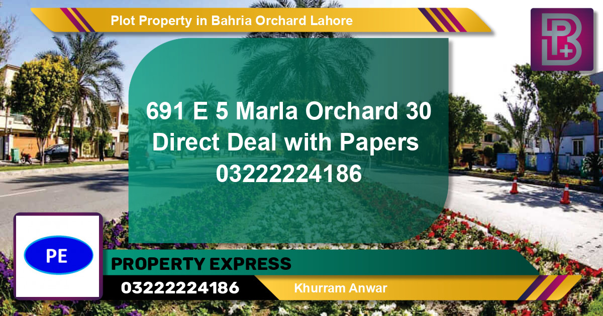 Residential Plot for Sale in Phase 2 - E Block -  Bahria Orchard, Lahore - (BP-62237)