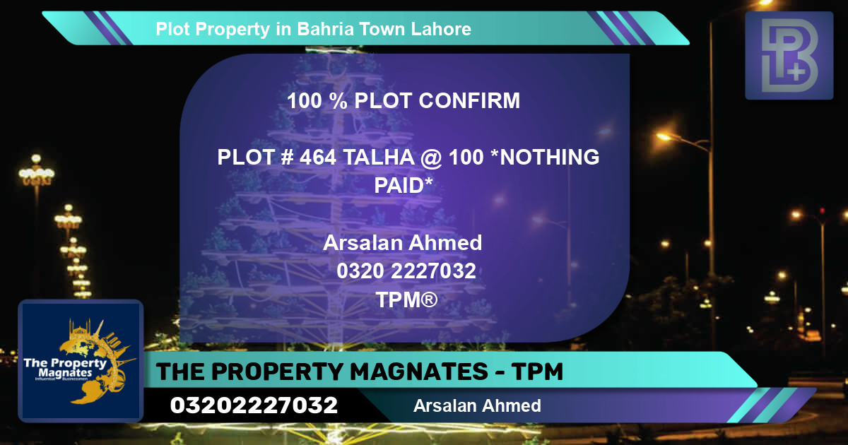 Residential Plot for Sale in Bahria Town, Lahore - (BP-62244)