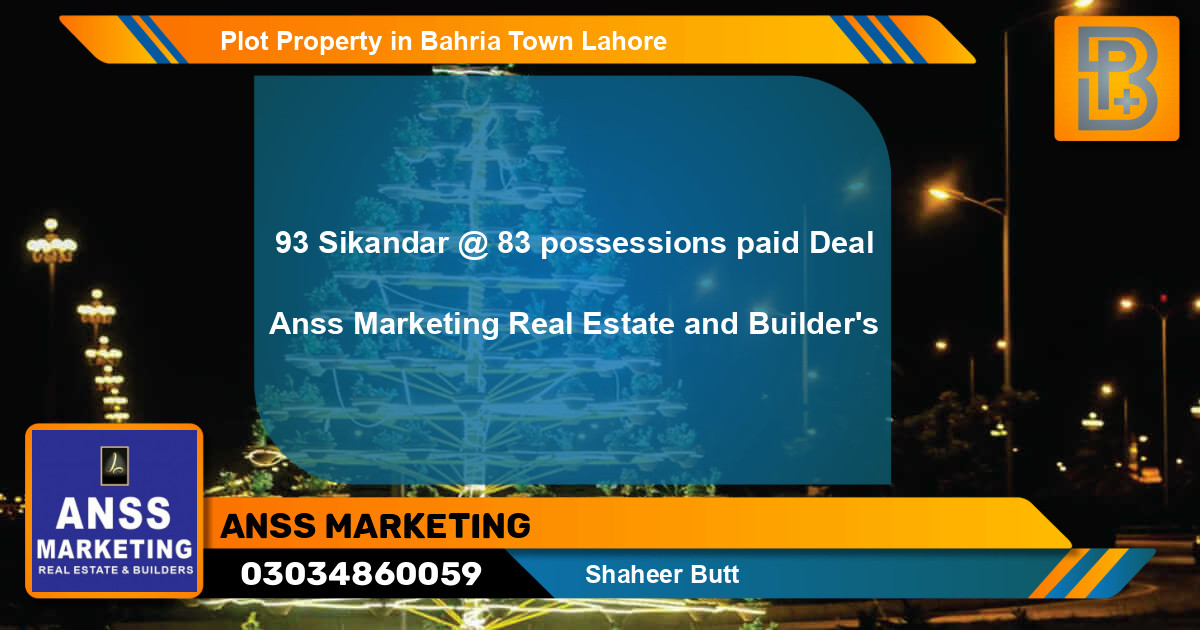 Residential Plot for Sale in Bahria Town, Lahore - (BP-62245)