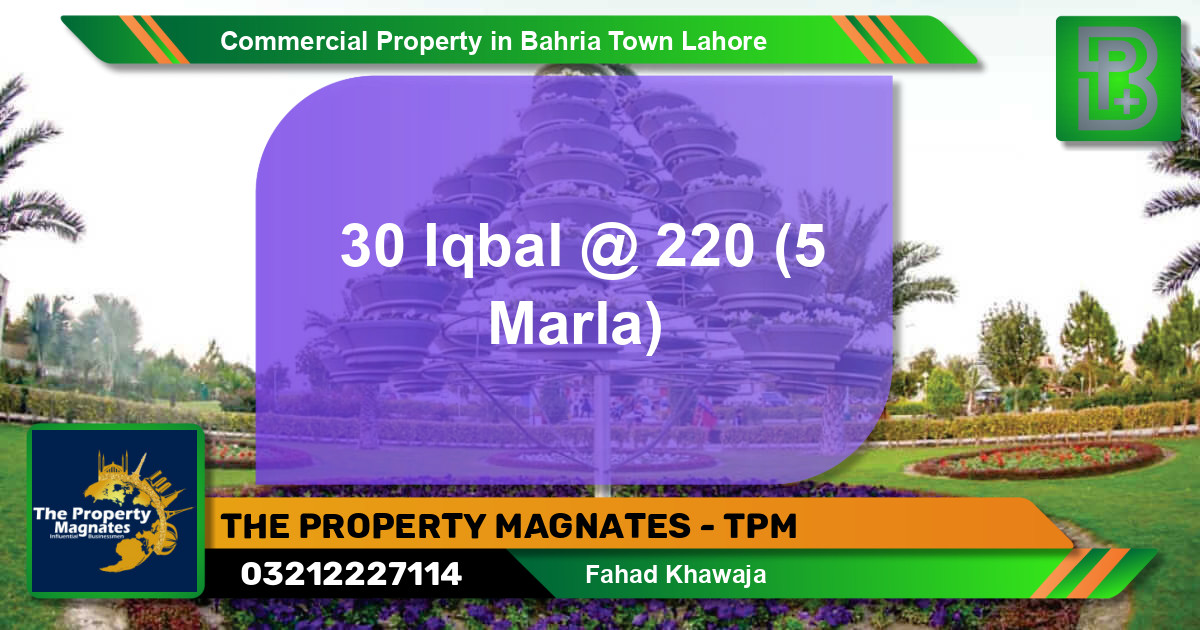 Commercial Property for Sale in Bahria Town, Lahore - (BP-62268)