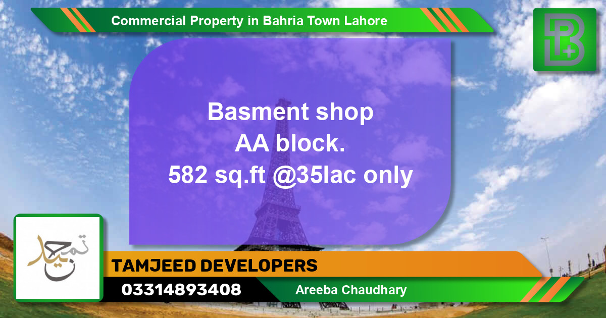Commercial Property for Sale in Bahria Town, Lahore - (BP-62280)