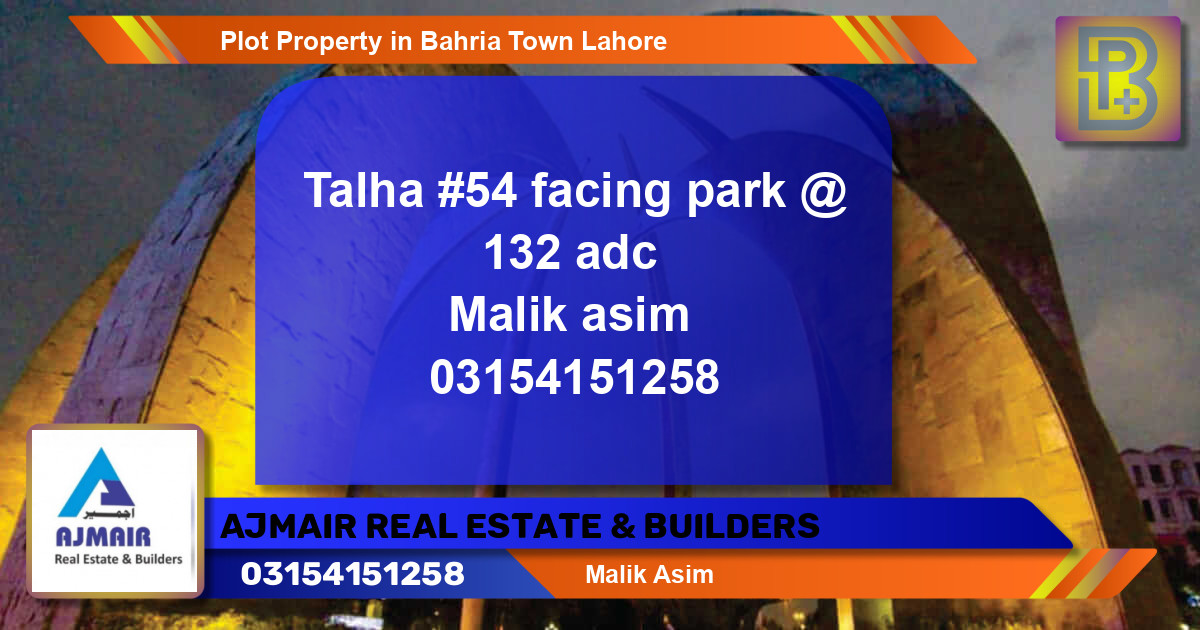 Residential Plot for Sale in Bahria Town, Lahore - (BP-62305)