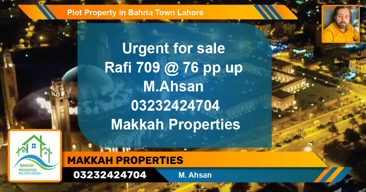 Residential Plot for Sale in Bahria Town, Lahore - (BP-62309)
