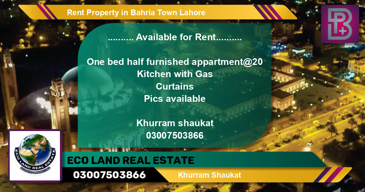 Residential Property for Rent in Bahria Town, Lahore - (BP-62314)