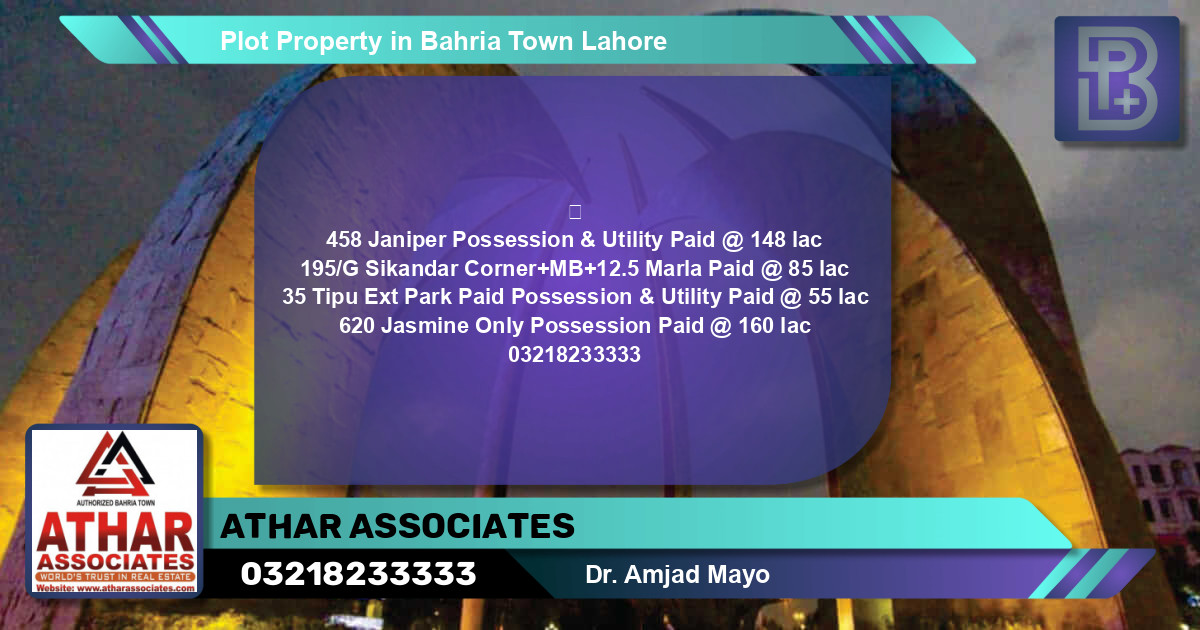 Residential Plot for Sale in Bahria Town, Lahore - (BP-62369)