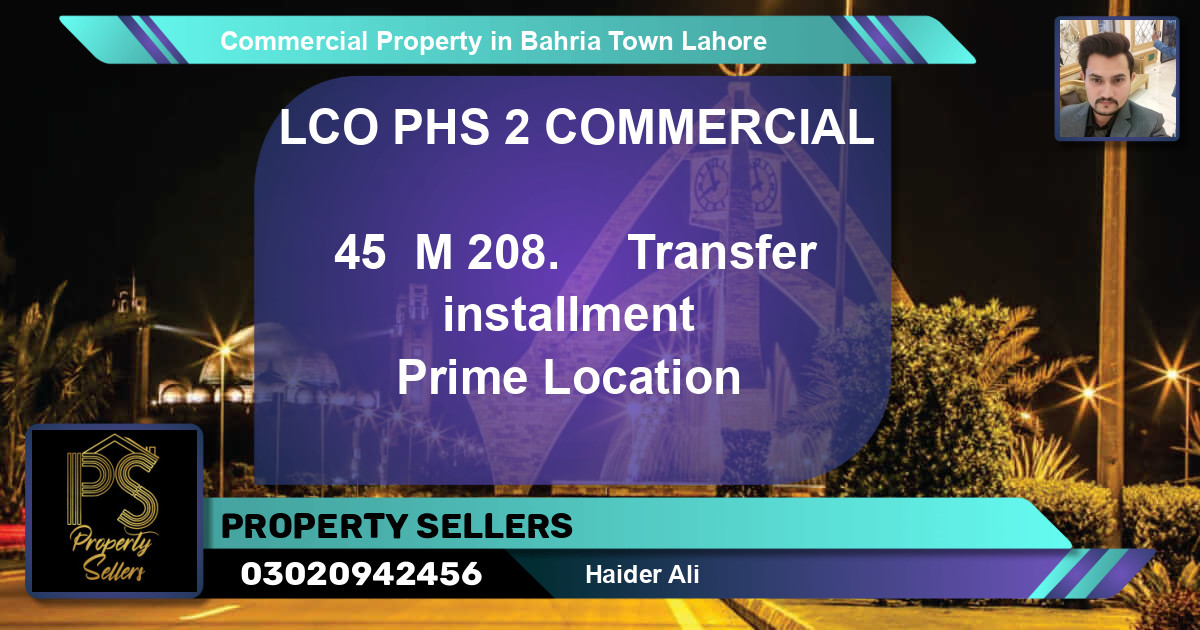 Commercial Property for Sale in Bahria Town, Lahore - (BP-62411)