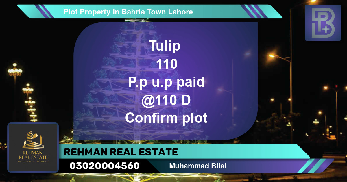 Residential Plot for Sale in Bahria Town, Lahore - (BP-62420)