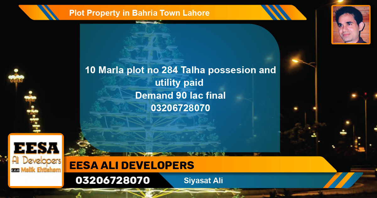 Residential Plot for Sale in Bahria Town, Lahore - (BP-62443)