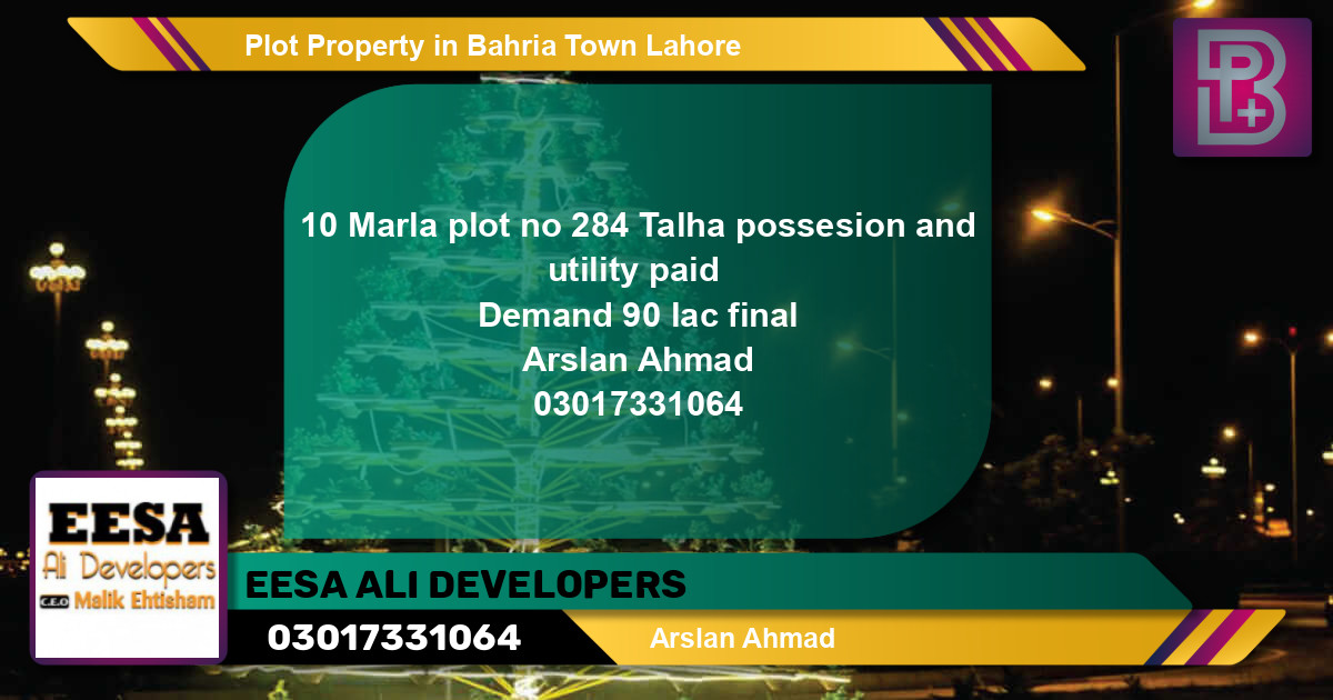 Residential Plot for Sale in Bahria Town, Lahore - (BP-62451)