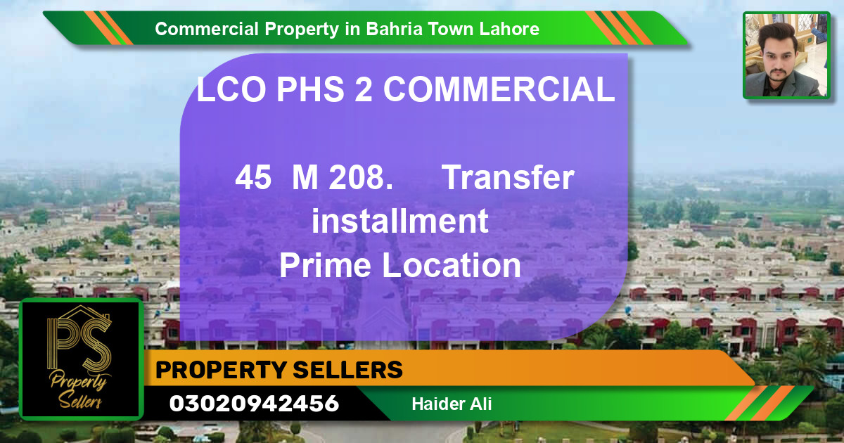 Commercial Property for Sale in Bahria Town, Lahore - (BP-62460)