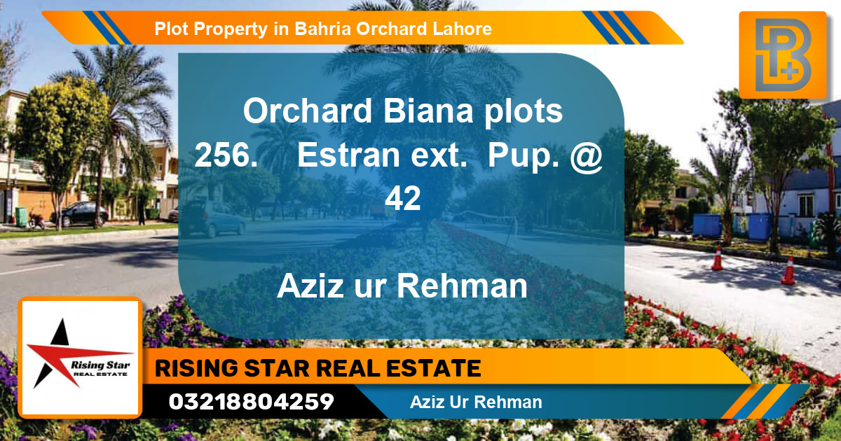Residential Plot for Sale in Bahria Orchard, Lahore - (BP-62521)