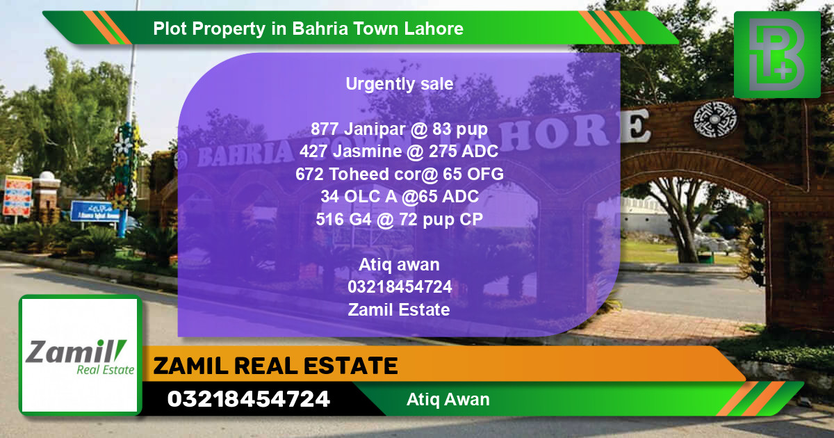 Residential Plot for Sale in Bahria Town, Lahore - (BP-62524)