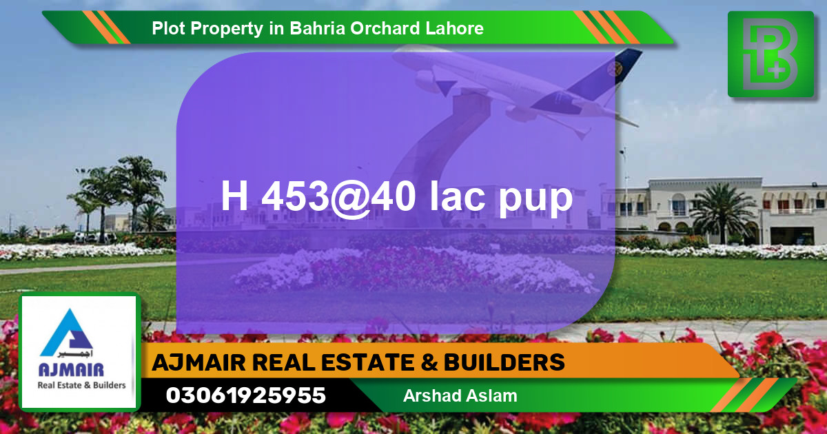 Residential Plot for Sale in Bahria Orchard, Lahore - (BP-62536)