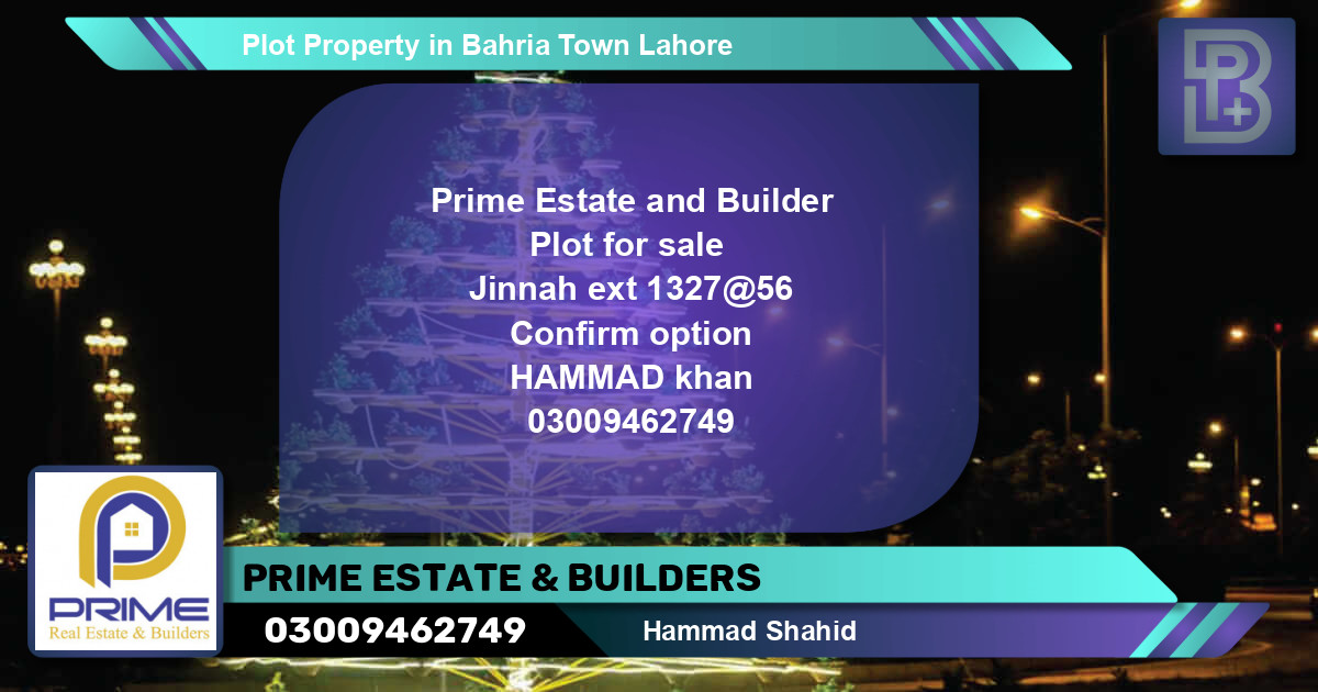 Residential Plot for Sale in Bahria Town, Lahore - (BP-62567)