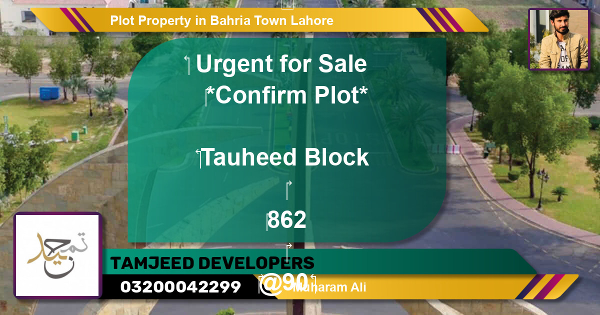 Residential Plot for Sale in Bahria Town, Lahore - (BP-62568)