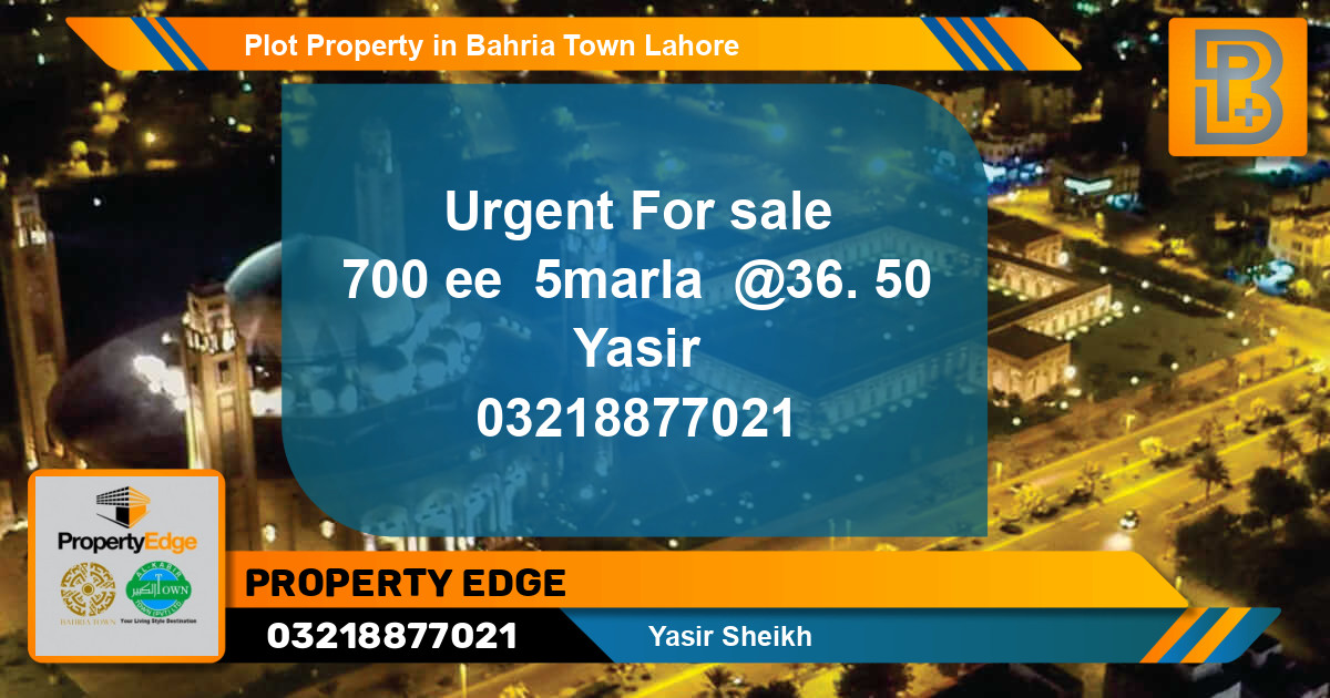 Residential Plot for Sale in Bahria Town, Lahore - (BP-62681)