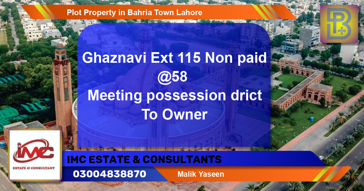Residential Plot for Sale in Bahria Town, Lahore - (BP-62694)