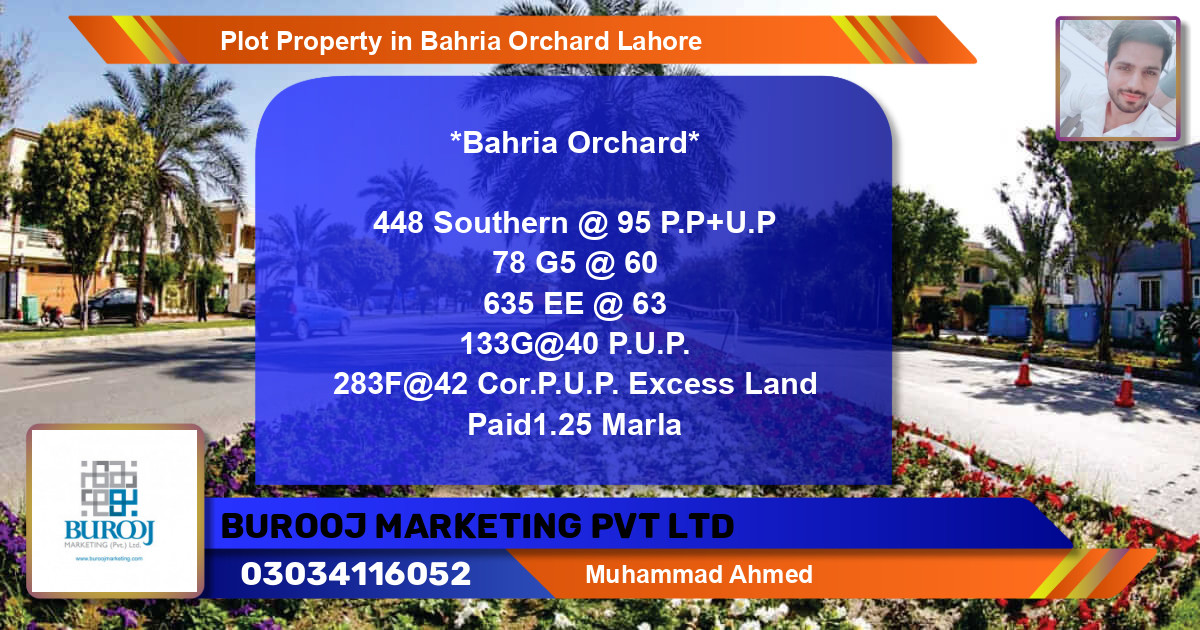 Residential Plot for Sale in Bahria Orchard, Lahore - (BP-62710)