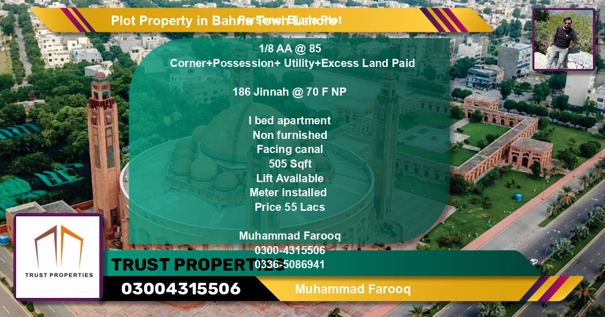 Residential Plot for Sale in Bahria Town, Lahore - (BP-62714)