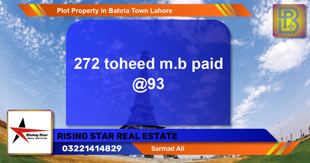 Residential Plot for Sale in Bahria Town, Lahore - (BP-62732)