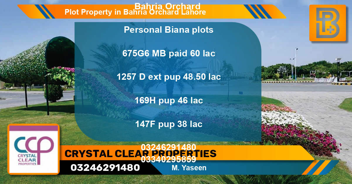 Residential Plot for Sale in Bahria Orchard, Lahore - (BP-62733)