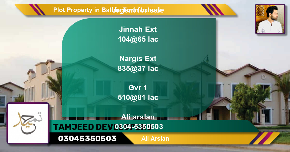 Residential Plot for Sale in Bahria Town, Lahore - (BP-62735)