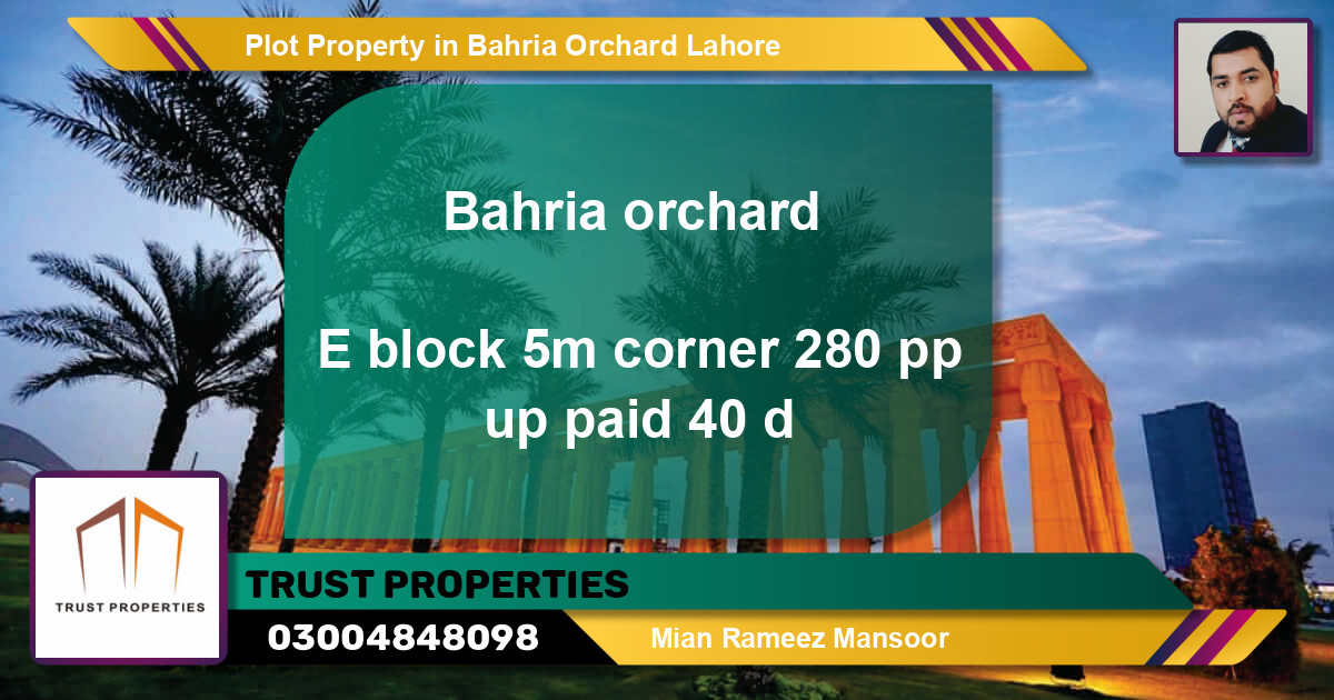 Residential Plot for Sale in Bahria Orchard, Lahore - (BP-62740)