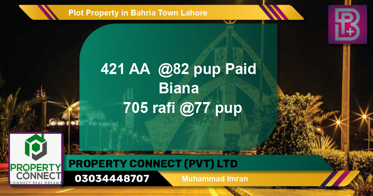 Residential Plot for Sale in Bahria Town, Lahore - (BP-62748)
