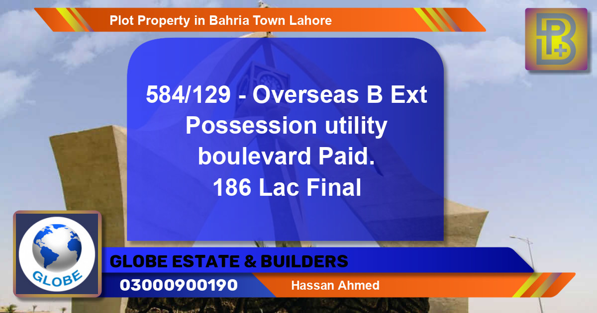 Residential Plot for Sale in Bahria Town, Lahore - (BP-62750)