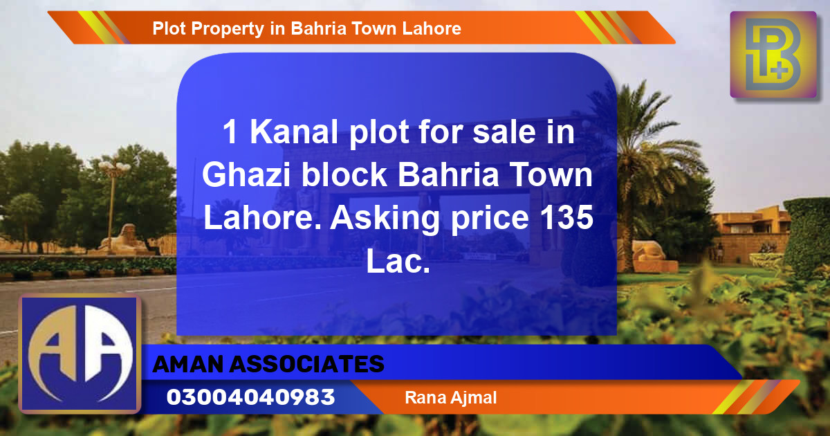 Residential Plot for Sale in Bahria Town, Lahore - (BP-62752)