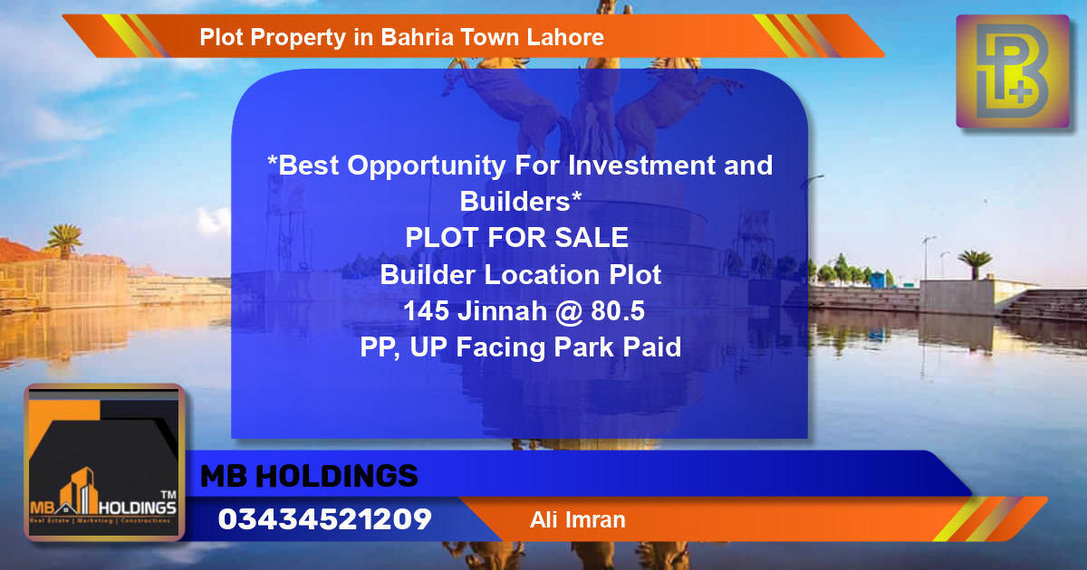 Residential Plot for Sale in Bahria Town, Lahore - (BP-62754)