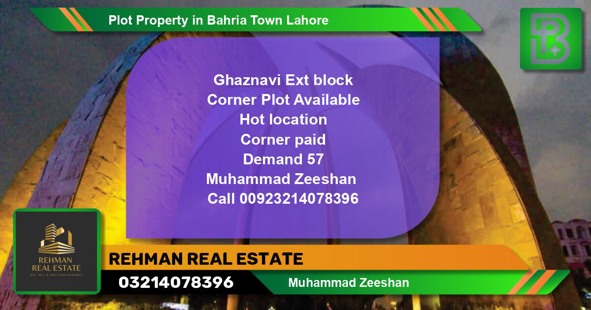 Residential Plot for Sale in Bahria Town, Lahore - (BP-62777)