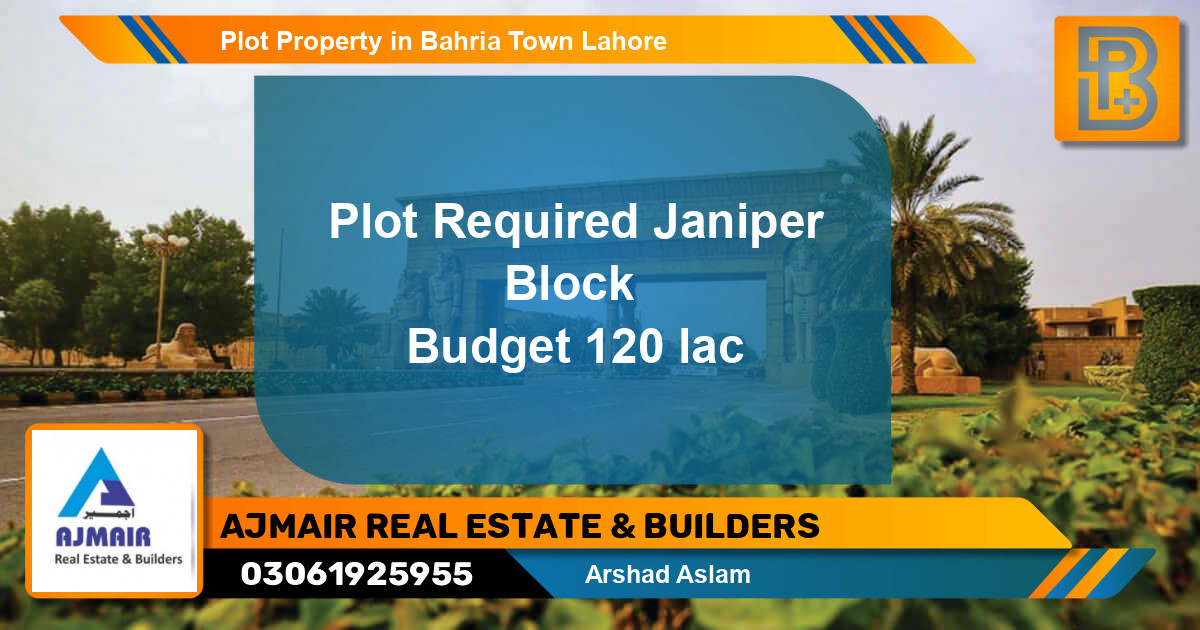 Residential Plot for Sale in Bahria Town, Lahore - (BP-62786)