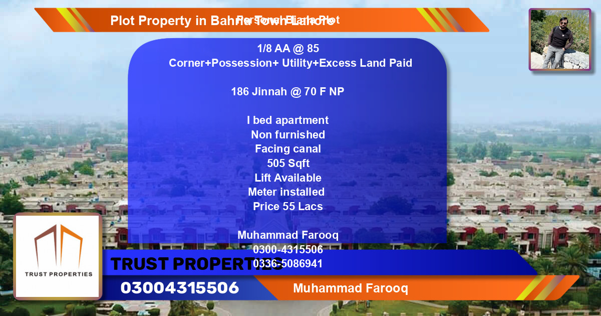 Residential Plot for Sale in Bahria Town, Lahore - (BP-62797)