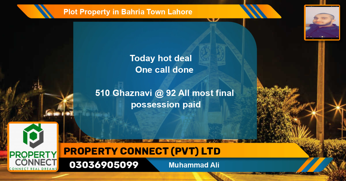 Residential Plot for Sale in Bahria Town, Lahore - (BP-62812)