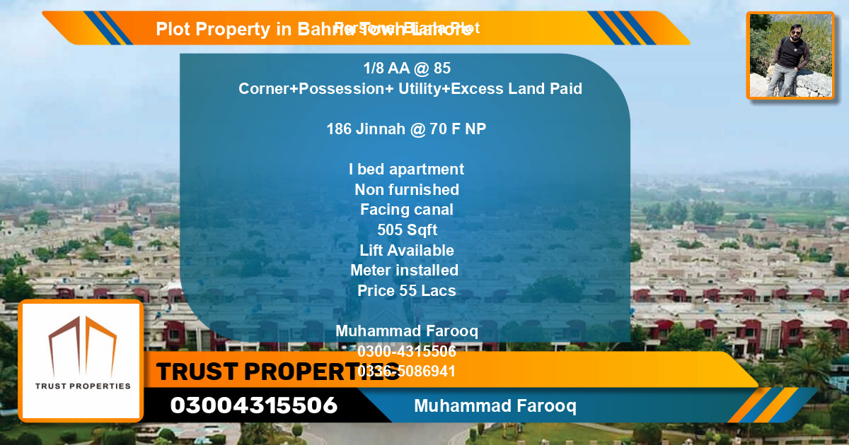 Residential Plot for Sale in Bahria Town, Lahore - (BP-62813)