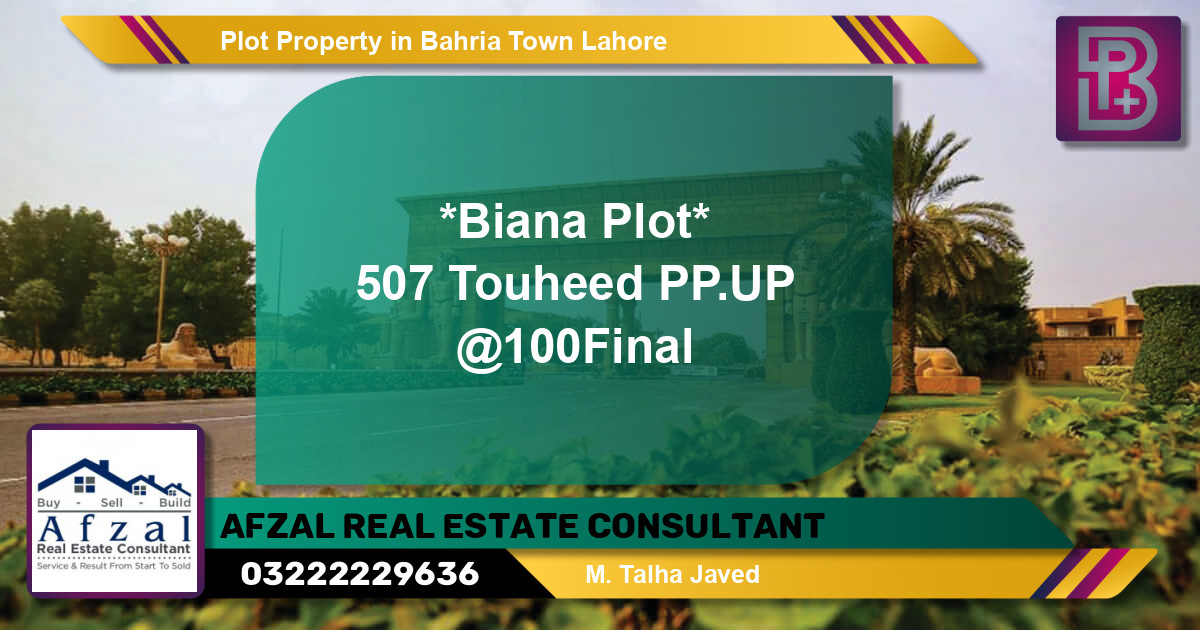 Residential Plot for Sale in Bahria Town, Lahore - (BP-62819)