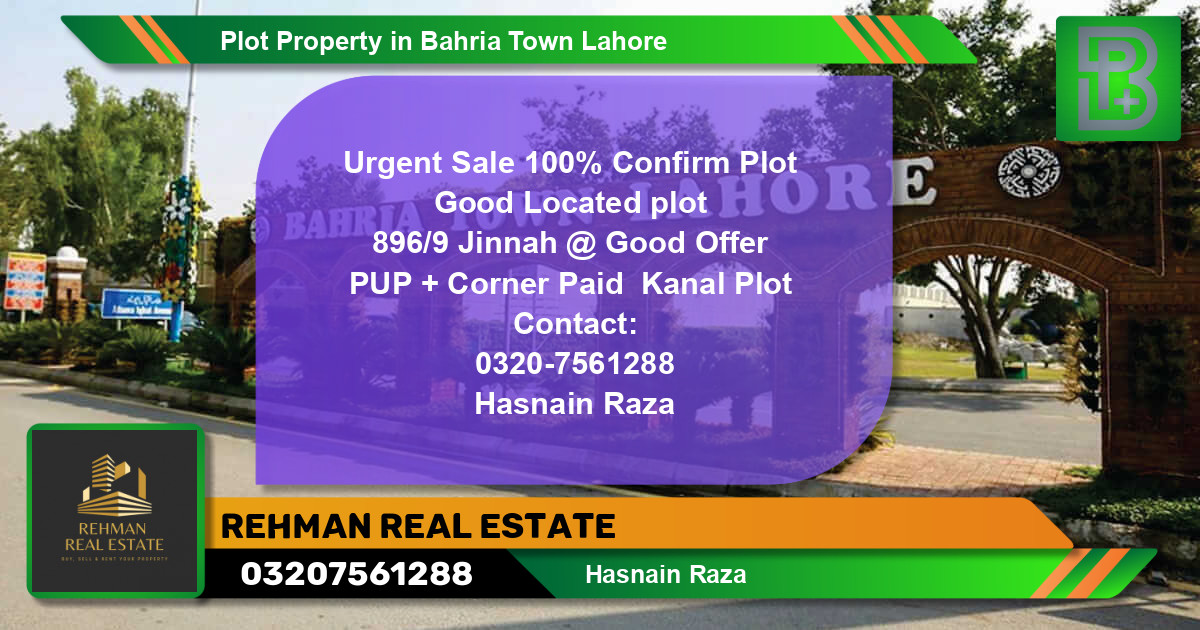 Residential Plot for Sale in Bahria Town, Lahore - (BP-62820)