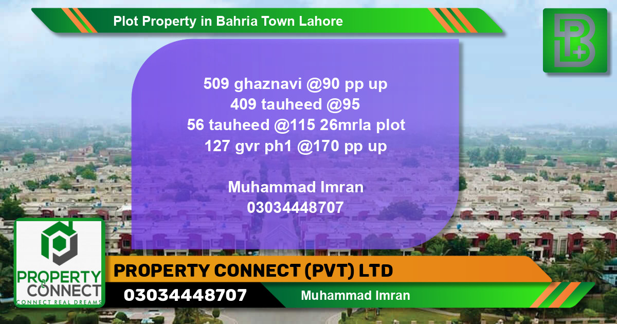 Residential Plot for Sale in Bahria Town, Lahore - (BP-62832)