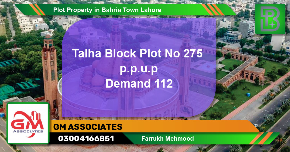 Residential Plot for Sale in Bahria Town, Lahore - (BP-62854)