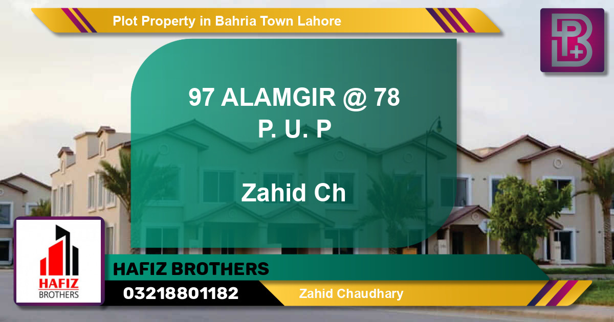 Residential Plot for Sale in Bahria Town, Lahore - (BP-62862)