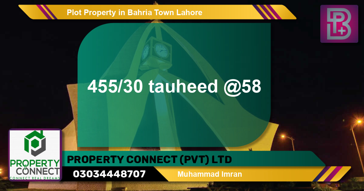 Residential Plot for Sale in Bahria Town, Lahore - (BP-62864)