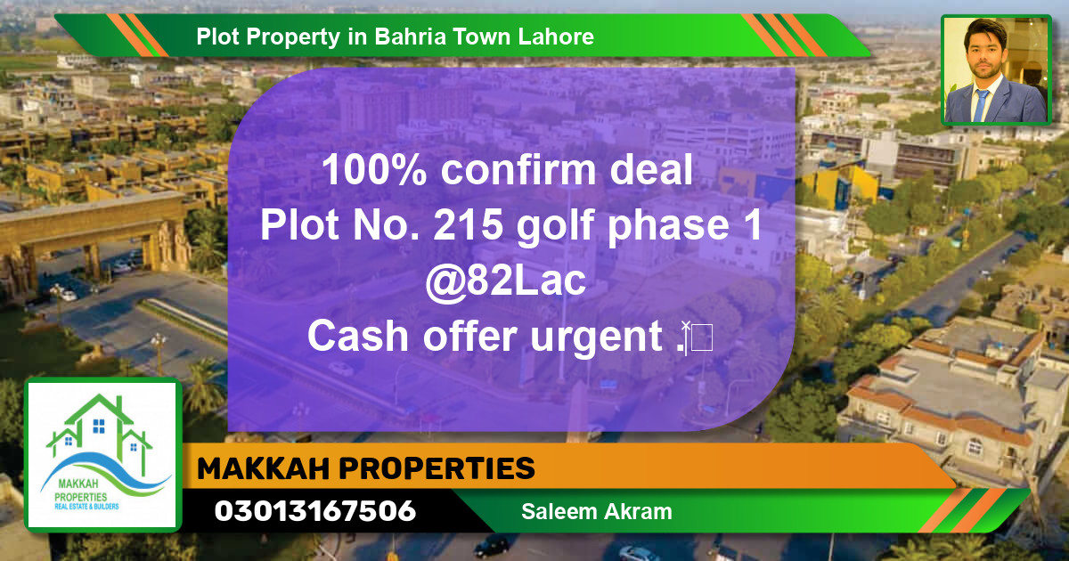 Residential Plot for Sale in Bahria Town, Lahore - (BP-62879)