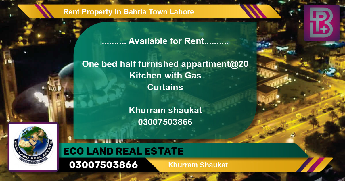 Residential Property for Rent in Bahria Town, Lahore - (BP-62905)