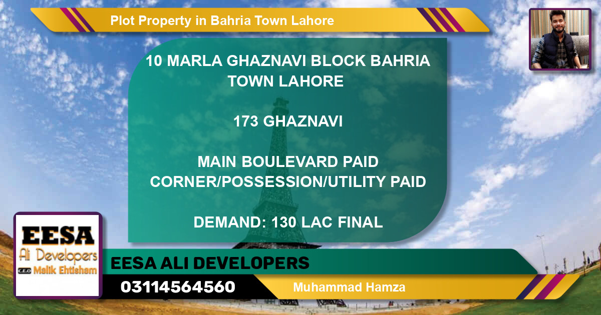 Residential Plot for Sale in Bahria Town, Lahore - (BP-62913)