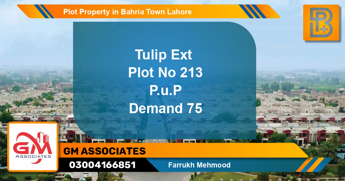 Residential Plot for Sale in Bahria Town, Lahore - (BP-62939)