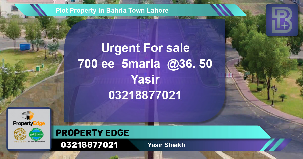Residential Plot for Sale in Bahria Town, Lahore - (BP-62968)