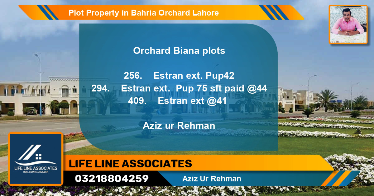 Residential Plot for Sale in Bahria Orchard, Lahore - (BP-62972)