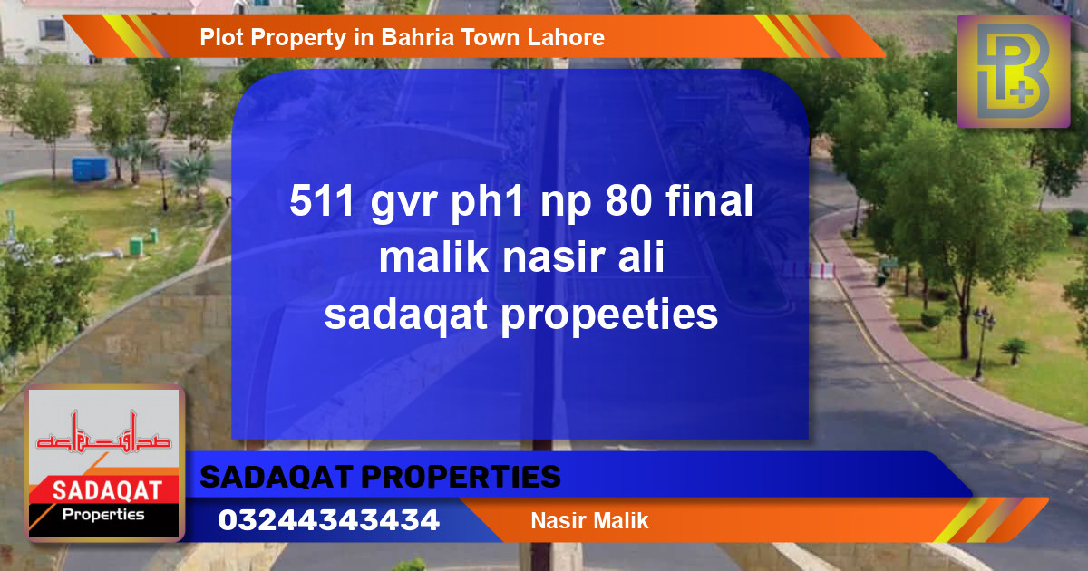 Residential Plot for Sale in Bahria Town, Lahore - (BP-62995)